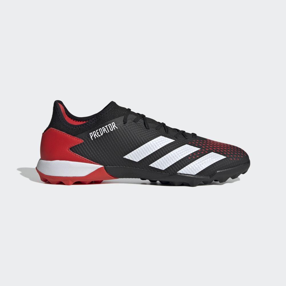 Adidasi Fotbal Adidas Predator 20.3 Turf Barbati Romania - Negrii/Albi/Rosii EF1996